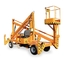 Work Platform Trailer Mounted Boom Lift , 15m 200kgs Automatic Mobile Towable Boom Lift